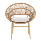 Cyril Outdoor Wicker Papasan Style Dining Chair, Set of 2