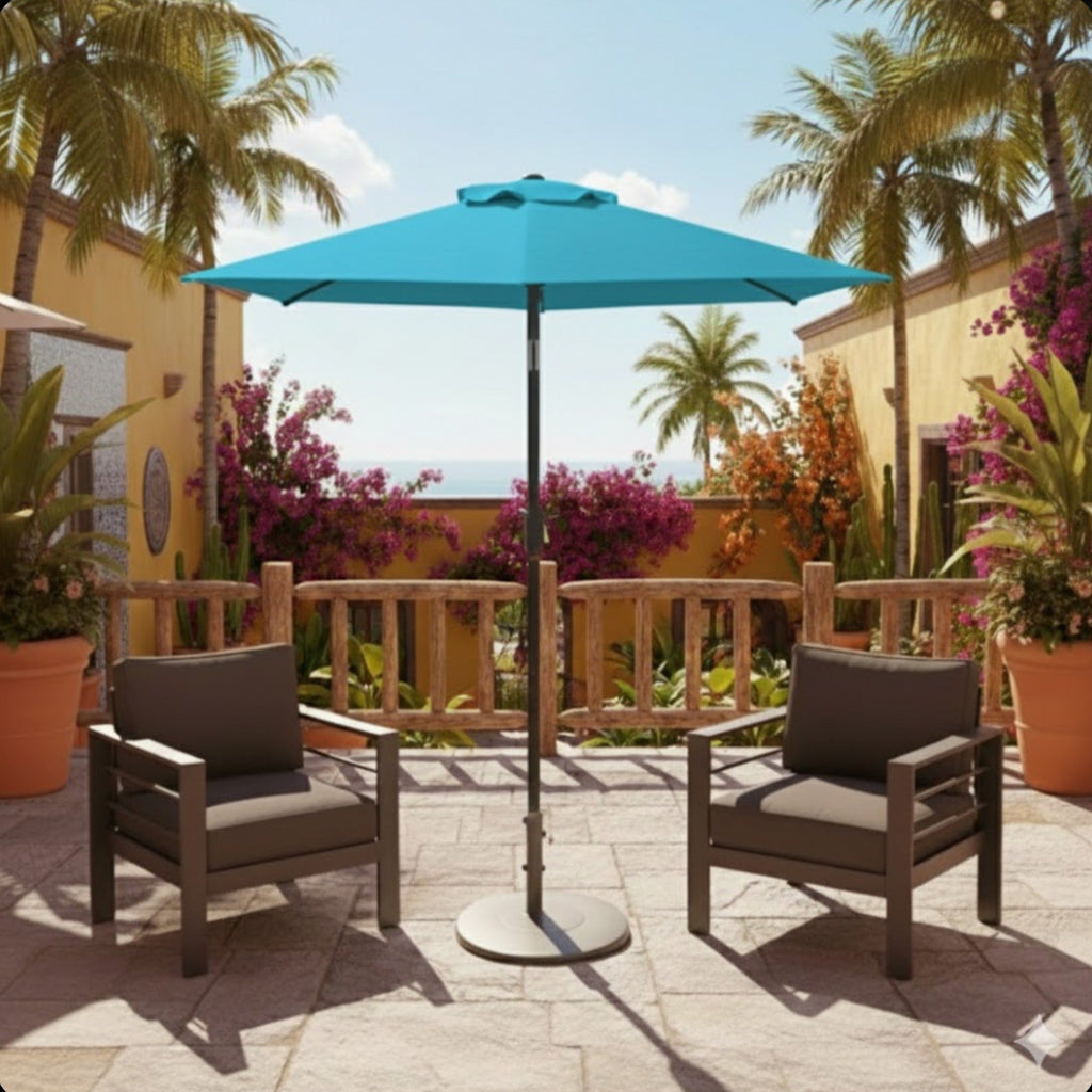 7.5 Feet Market Umbrella with Crank Lift & Tilt, Base Not Included