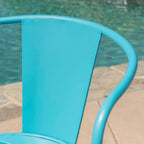Colman 3-Piece Iron Bistro Set with Table and 2 Chairs