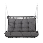 Arruda Outdoor Wicker Porch Swing with Cushions