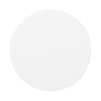 Symmetry White Outdoor Cylindrical End Table with Overlapping Circle Pattern
