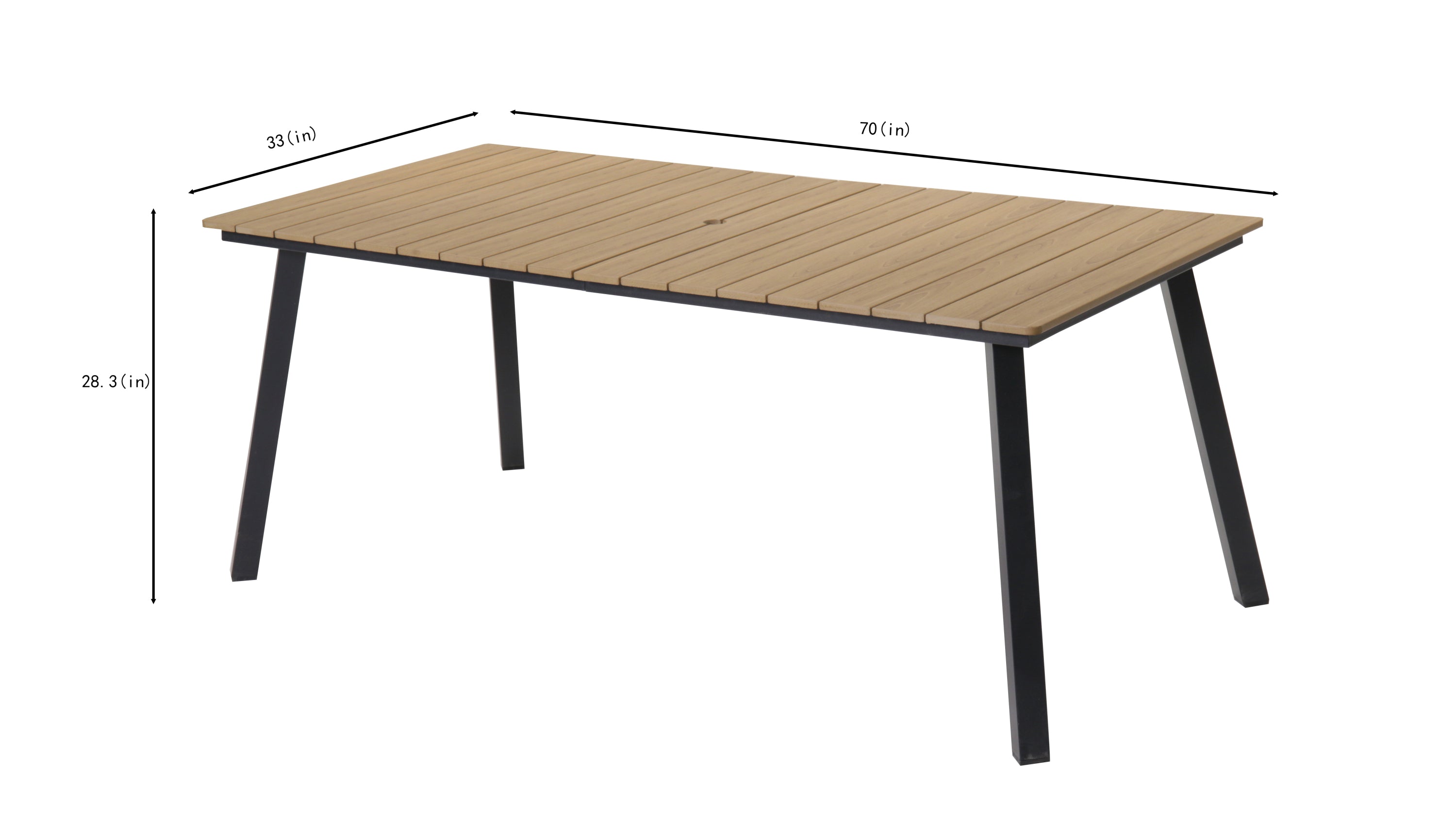 Maristella Outdoor Folding Dining Table for 4-8