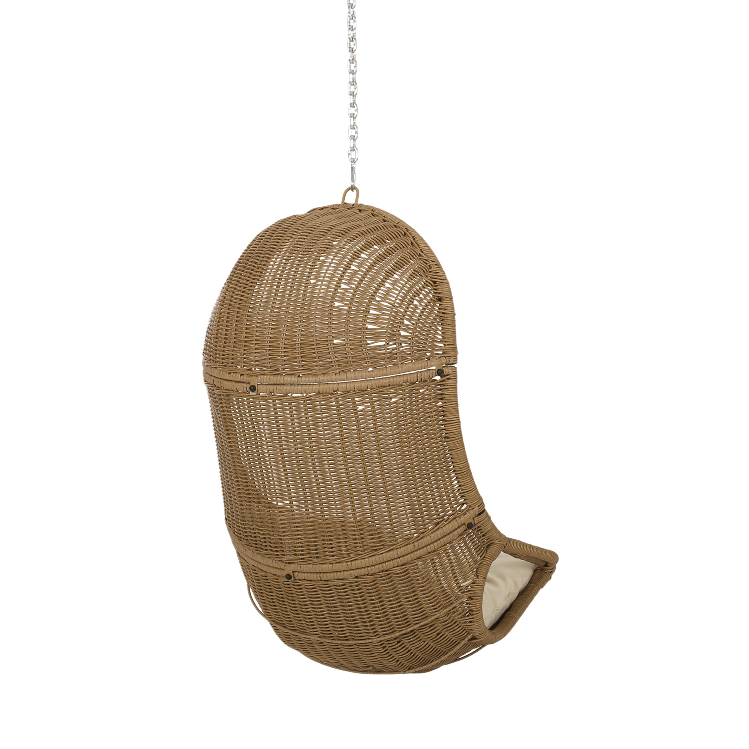Berrien Outdoor/Indoor Wicker Hanging Swing Chair with 8-Foot Chain
