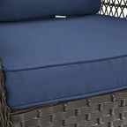 3 Piece Outdoor Wicker Rocker Swivel Conversation Set
