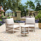 Caspian 3-Piece Outdoor Handwoven Rope Conversation Set