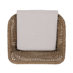 29.25" Outdoor Wicker Bar Stool with Hairpin Legs and Low Back, Set of 2