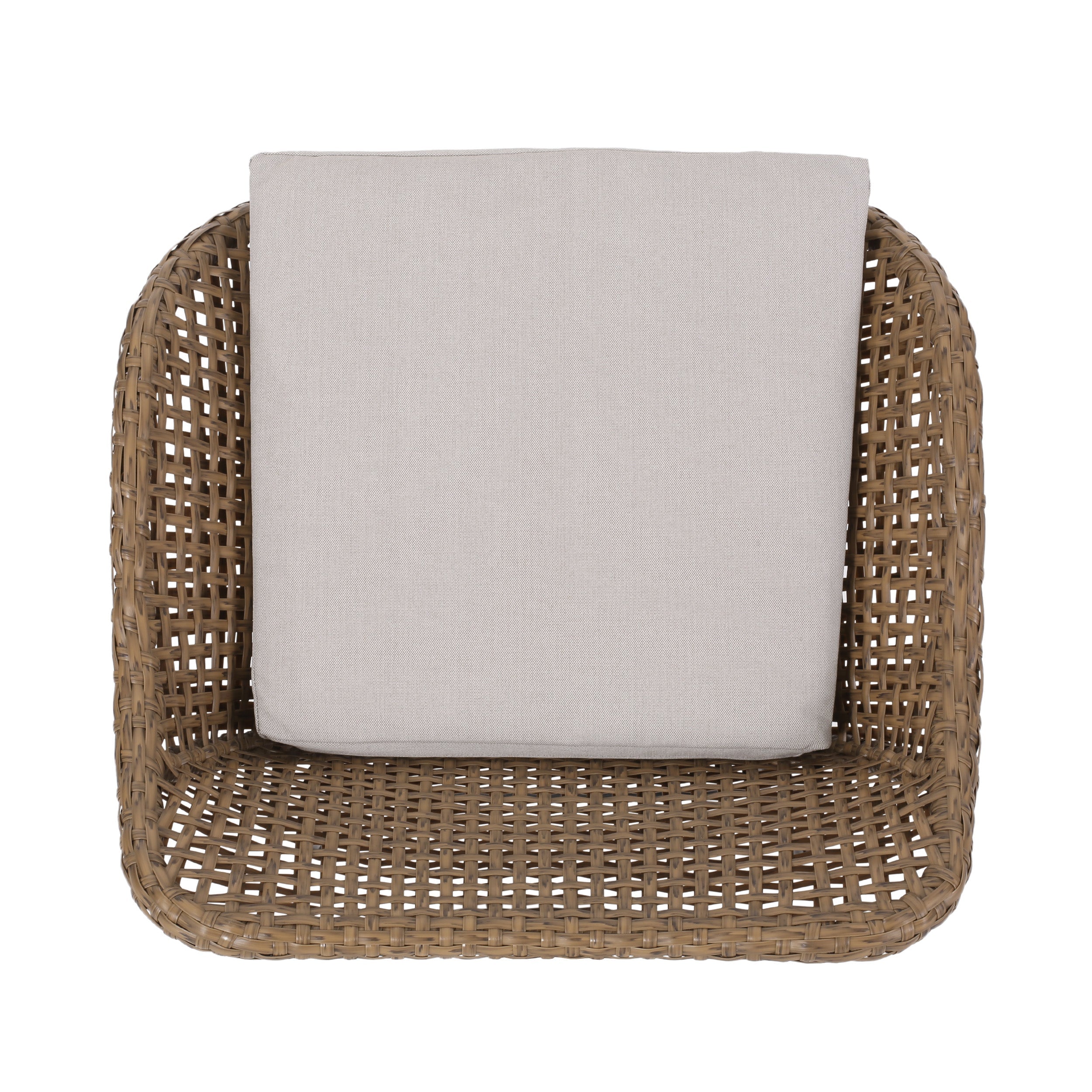 29.25" Outdoor Wicker Bar Stool with Hairpin Legs and Low Back, Set of 2