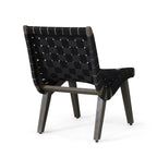 Delights Outdoor Lounge Chair with Rope Weave Design and Wood Frame, Set of 2