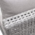 7-Piece Outdoor Wicker Sectional Sofa with Water Resistant Cushions and Coffee Table