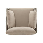 Brisa Outdoor Modern Iron Lounge Chair with Rope Weave