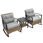 Ilmenite 3-Piece Patio Set with 2 Rocking Chairs and Bottom Shelf Table