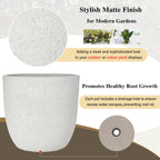Lightweight Matte Textured Outdoor Planter