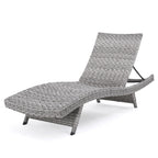 Crete Wicker Chaise Lounge, Set of 2