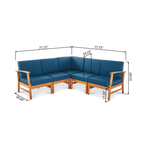Perla Outdoor L-Shape Sectional Sofa