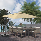 11' Outdoor Square Double Top Patio Umbrella, Base Not Included