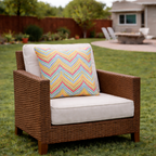 Summer Chevron 18x18 Waterproof & Fade-Resistant Outdoor Throw Pillows, Set of 2