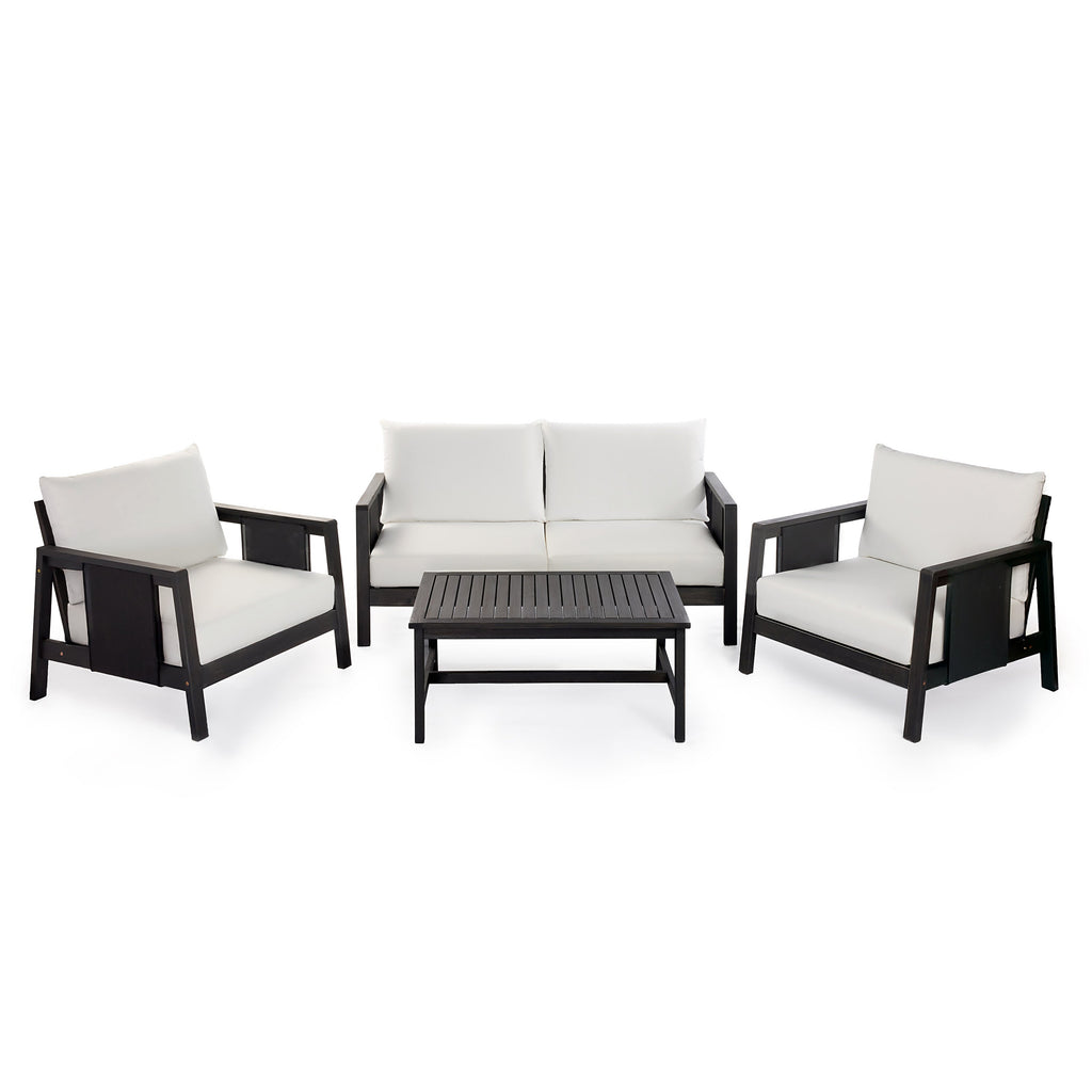 Khali 4 Piece Acacia Wood Outdoor Set