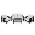 Khali 4 Piece Acacia Wood Outdoor Set