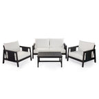 Khali 4 Piece Acacia Wood Outdoor Set