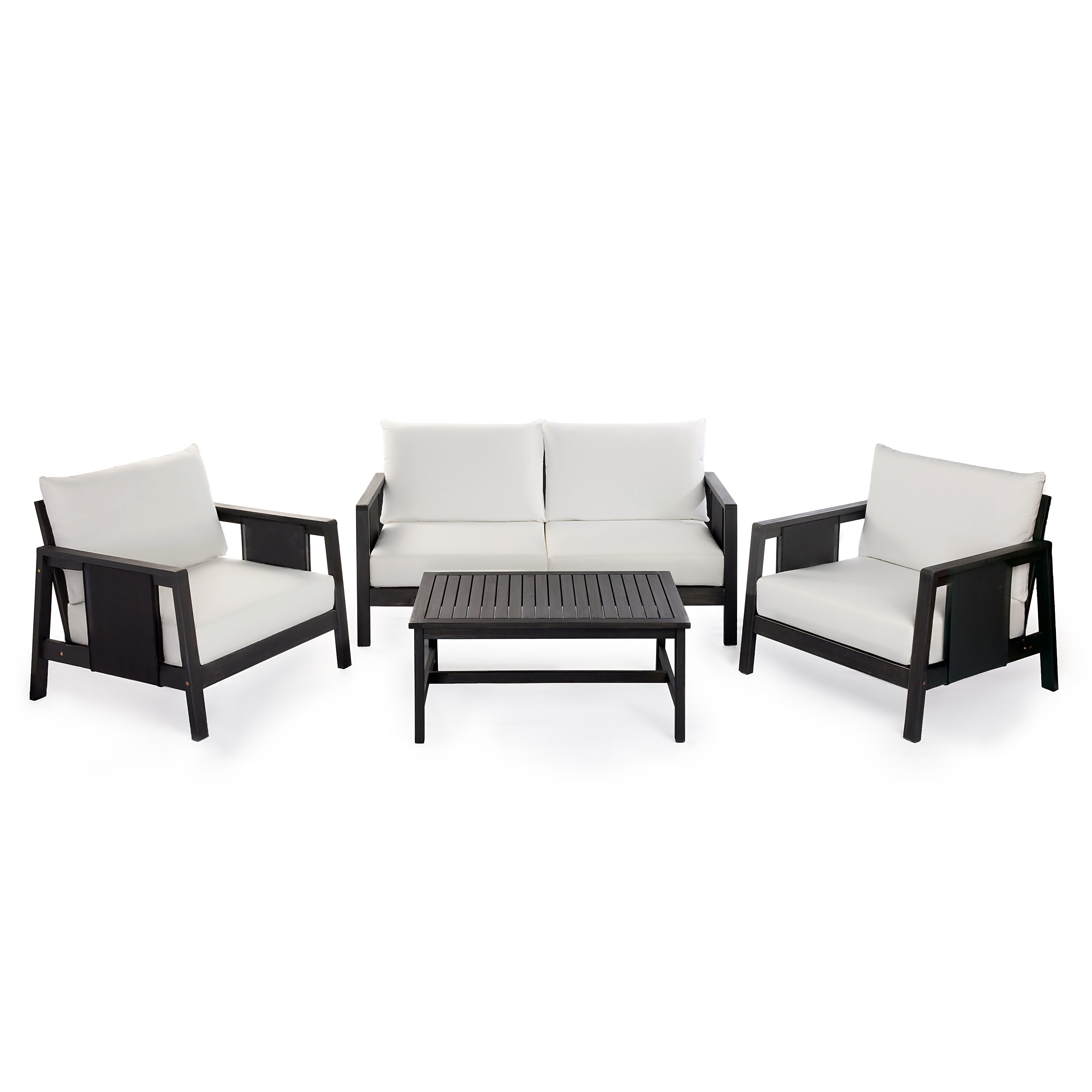 Khali 4 Piece Acacia Wood Outdoor Set