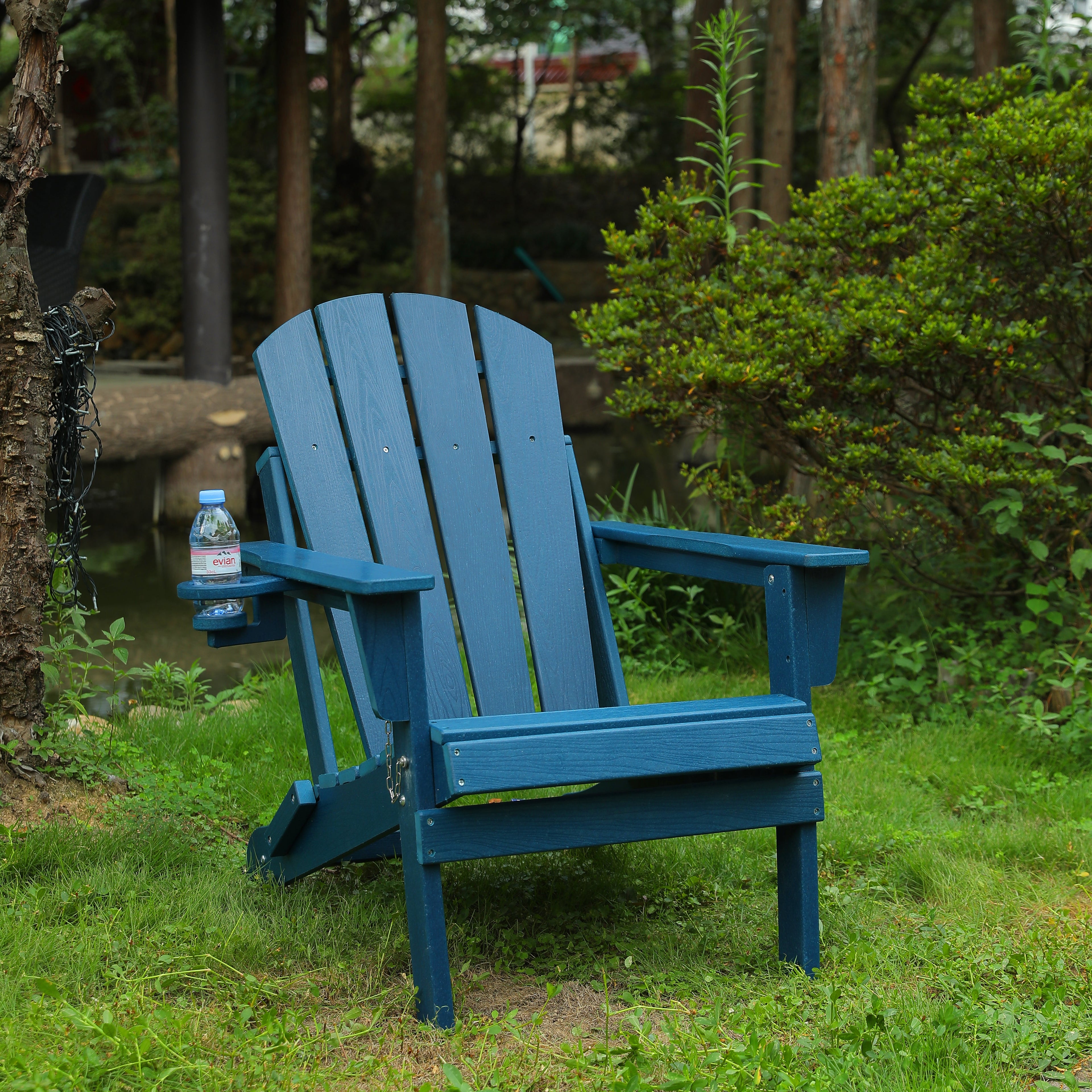 Composite Folding Adirondack Chair with Dual Cup Holder