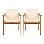Avenue Acacia Wood Outdoor Dining Chairs, Set of 2