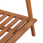 Mid-Century Modern 2-Piece Acacia Wood Outdoor Patio Set