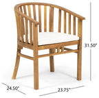 6-Seat Acacia Wood Outdoor Dining Set