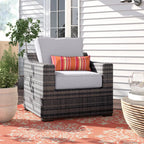 Laguna Sol Sloped Arm All-Weather Wicker Patio Chair with Cushions