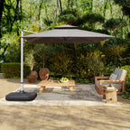 9' Aluminum Cantilever Tilt Patio Umbrella with Center Pole, Base Not Included
