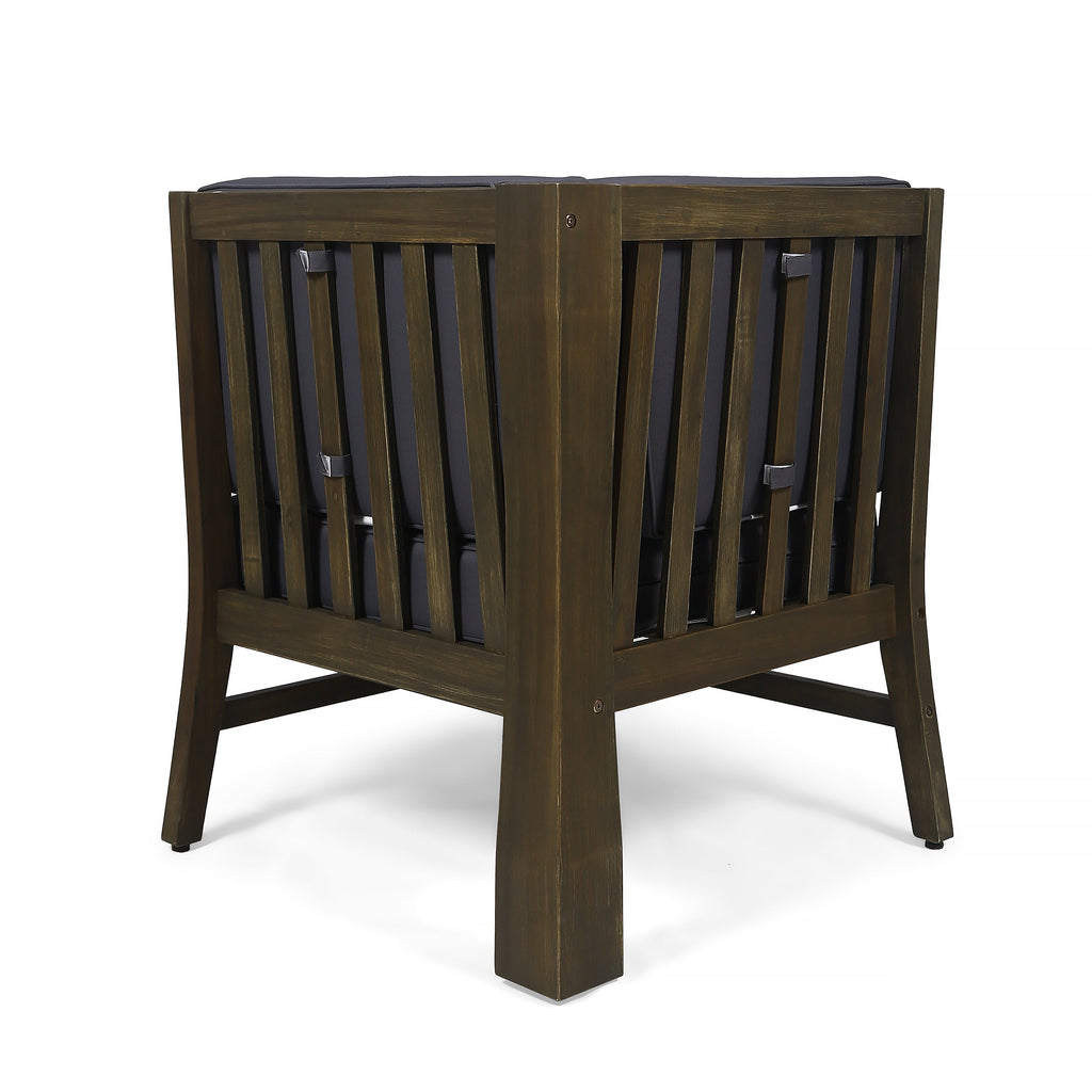 Perla Outdoor L-Shape Sectional Sofa with Coffee Table