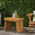 Kyoto Outdoor Foldable Side Table with Slat Design
