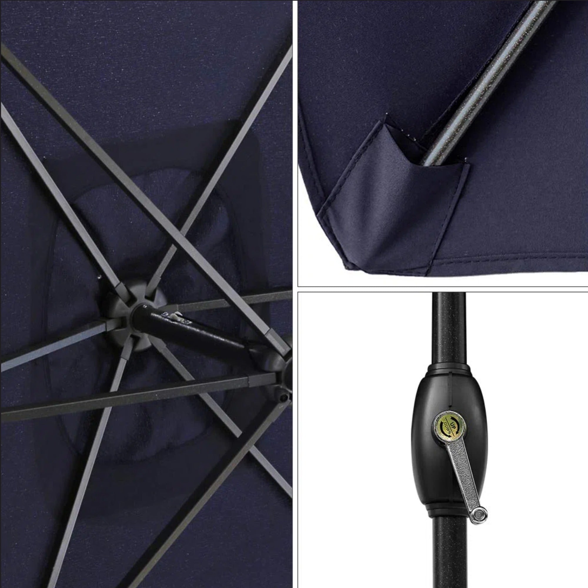 7.5 Feet Market Umbrella with Crank Lift & Tilt, Base Not Included