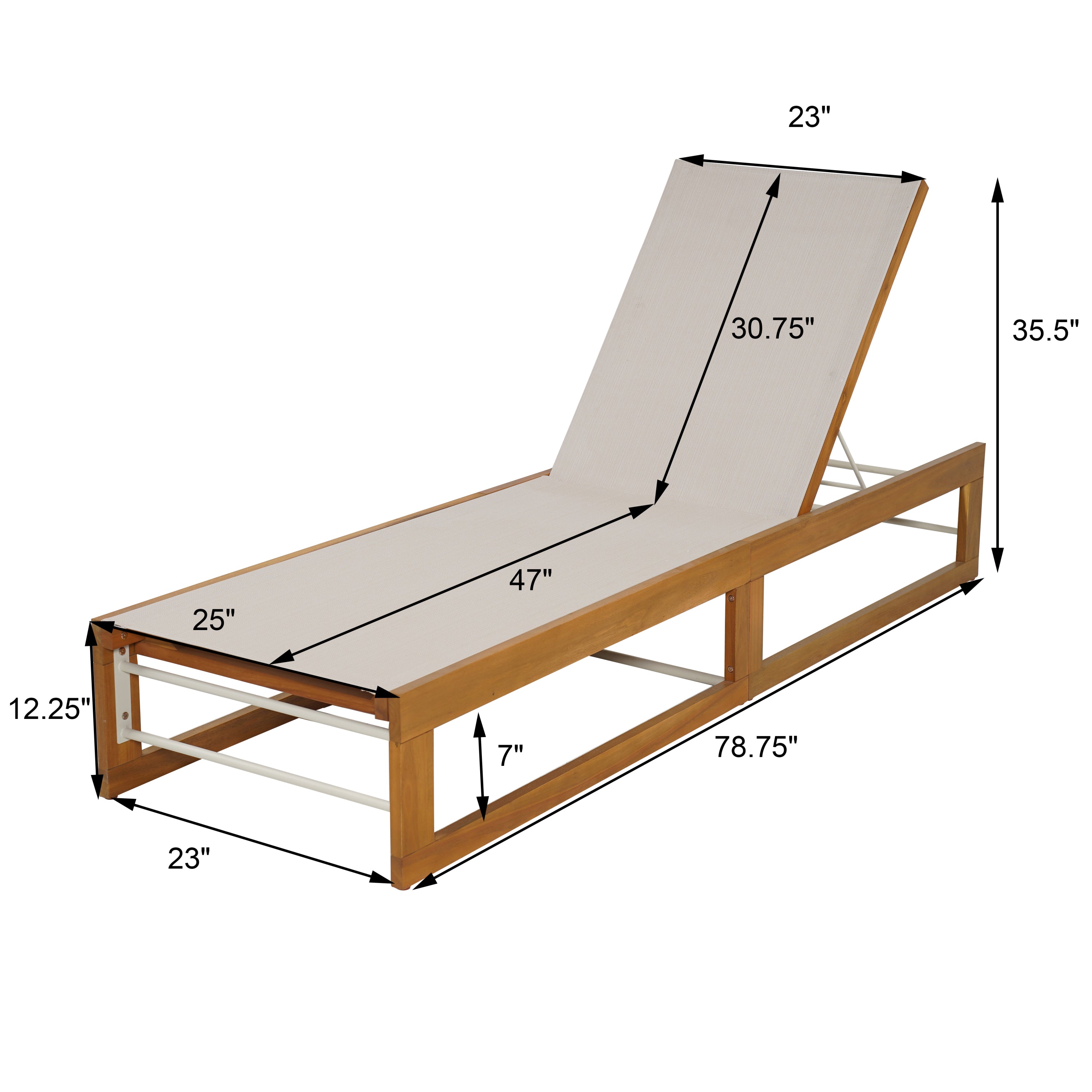 Mia Chaise Lounge, Set of 2