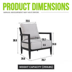 Mariner Outdoor Aluminum Club Chairs and Sunbrella Cushions
