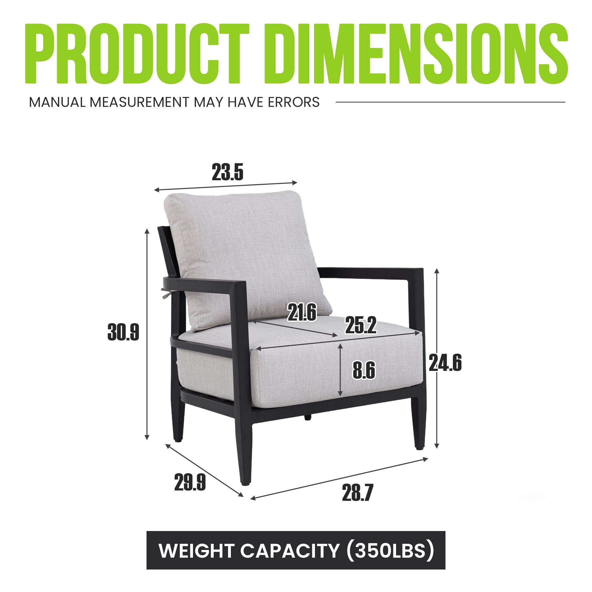 Mariner Outdoor Aluminum Club Chairs and Sunbrella Cushions