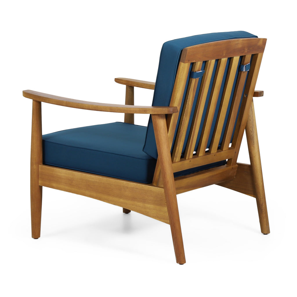Ellsworth Outdoor Acacia Wood Club Chair