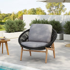 Cyril Outdoor Wicker Papasan Style Lounge Chair