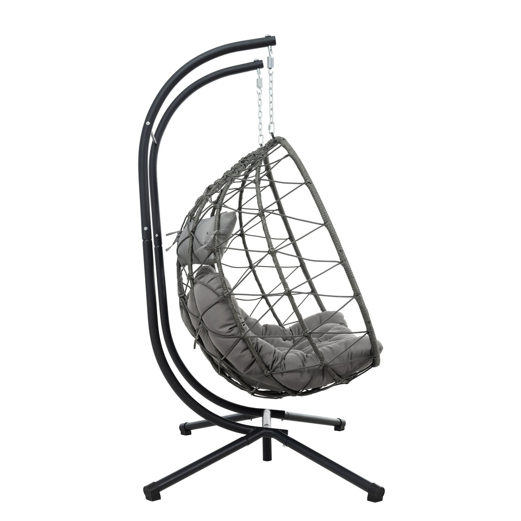 2-Person Swinging Egg Chair with Stand