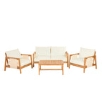 Khali 4 Piece Acacia Wood Outdoor Set