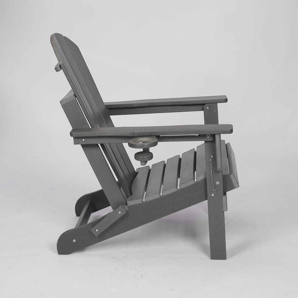 Composite Folding Adirondack Chair with Dual Cup Holder