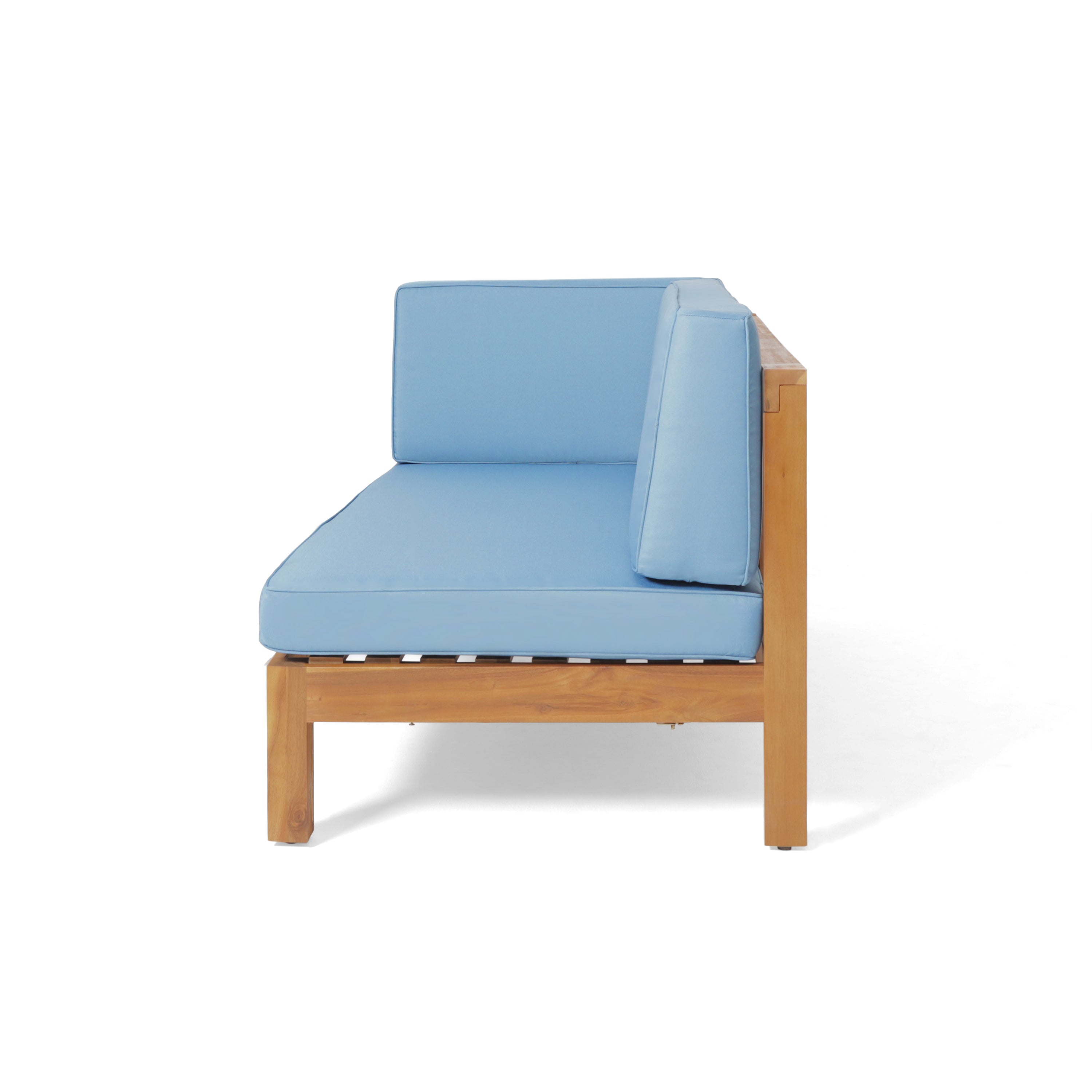 Brava Outdoor X-Back Corner Bench with Coffee Table