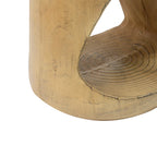 Outdoor Hollow Side Table with Wood-like Texture