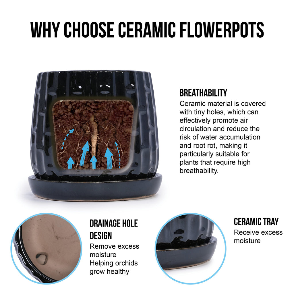 Vale Handmade Ceramic Planter, Set of 2