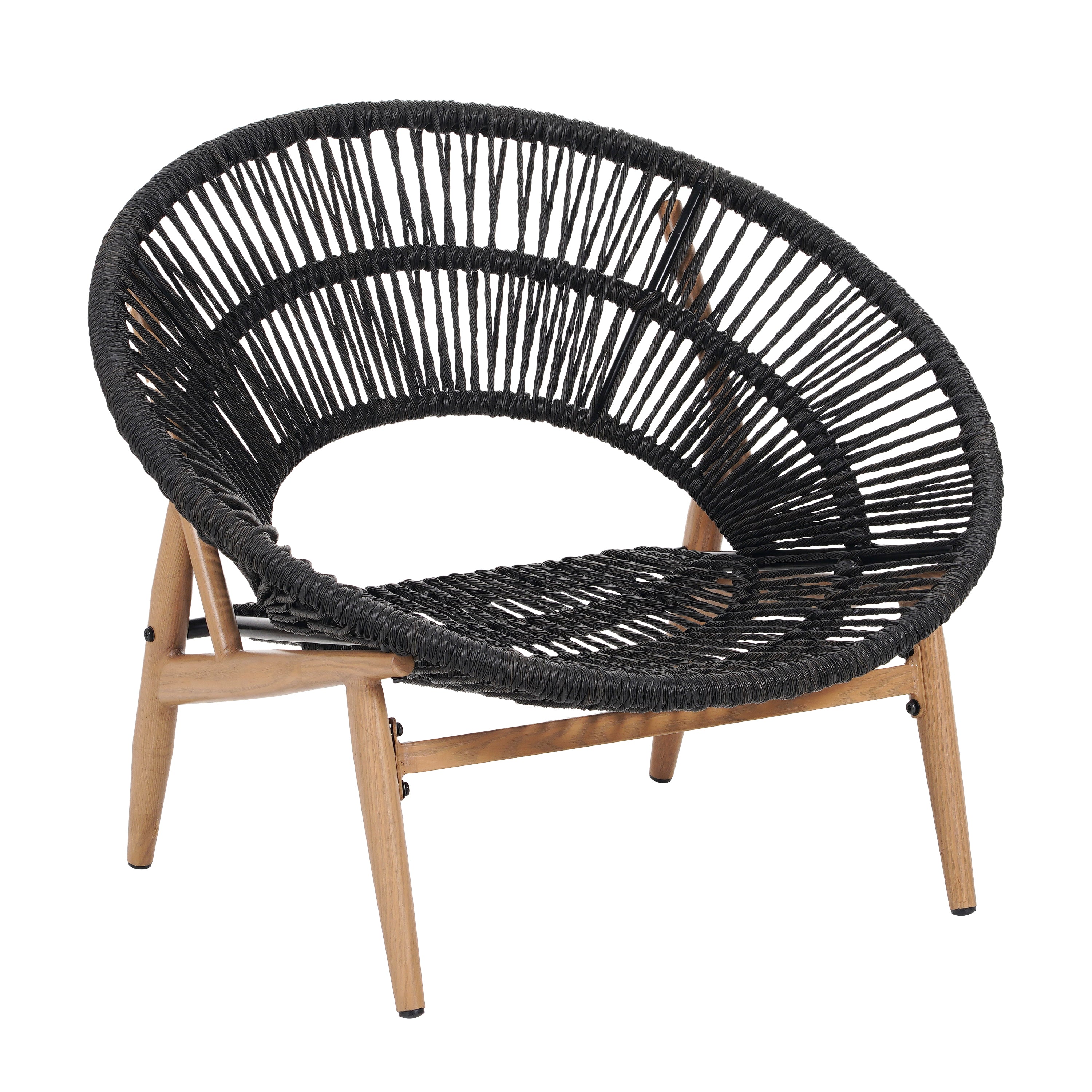 Cyril Outdoor Wicker Papasan Style Lounge Chair