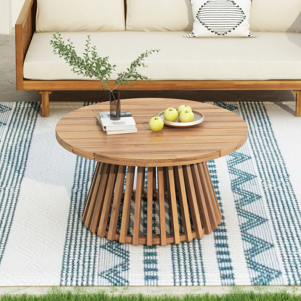 Tidewell Outdoor Acacia Wood Coffee Table