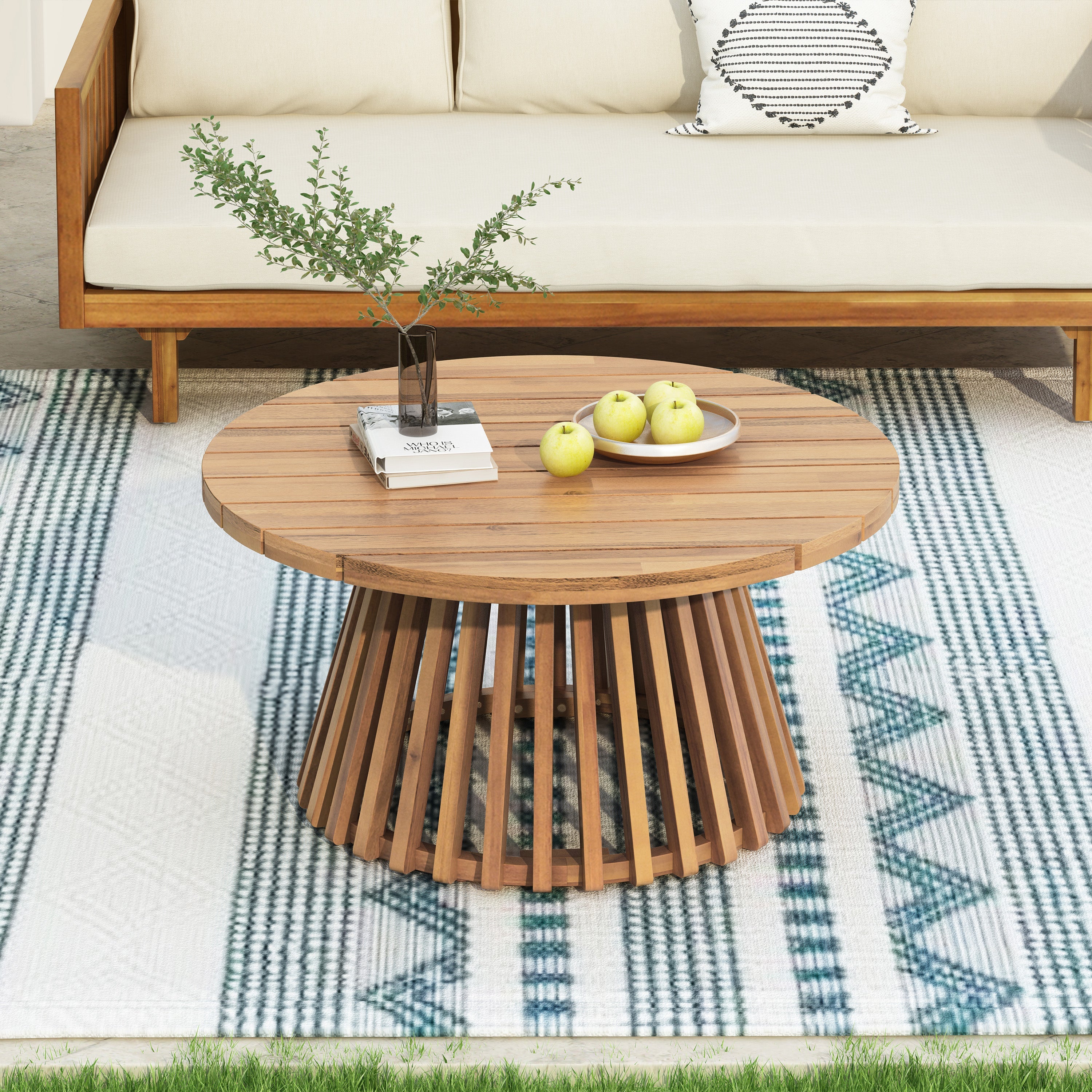 Tidewell Outdoor Acacia Wood Coffee Table