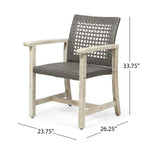 Hampton Outdoor Rattan Dining Chairs, Set of 2