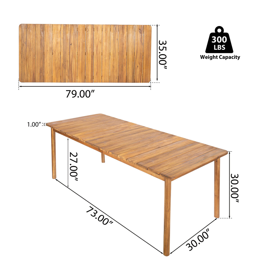 Abaco Acacia Wood Outdoor Dining Table