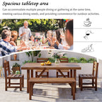 Acacia Wood Outdoor Dining Set